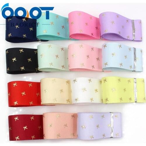 OOOT BAORJCT I-19424-1061,38mm,10yards Solid color hot stamping bow-knot grosgrain Ribbons,bow cap DIY accessories decorations