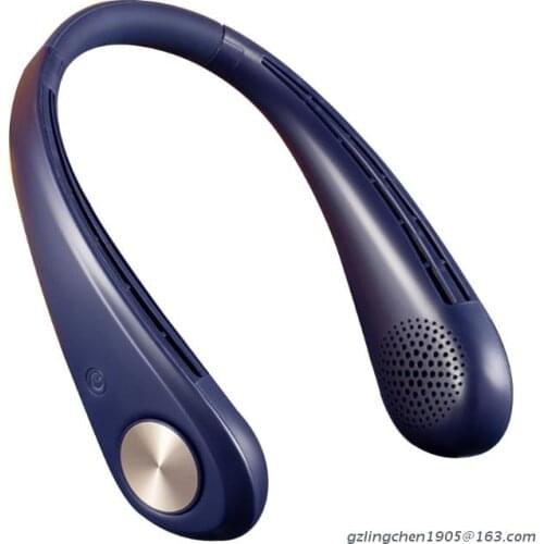 P8DE Portable Neck Fan Cooling Air Cooler Electric Air Conditioner Lazy Neck Hanging Cooler USB Rechargeable USB Powered Desk
