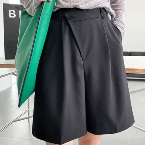 2021 New Summer Fashion Female Wide Leg Shorts Loose Solid Color Women Shorts Casual Elegant High Quality Ladies Shorts T307