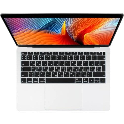 Euro Enter Russian Language Letter Silicone Keyboard Cover for Macbook Air Pro 13 15 16 Touch Bar 2019 Protector Sticker Film