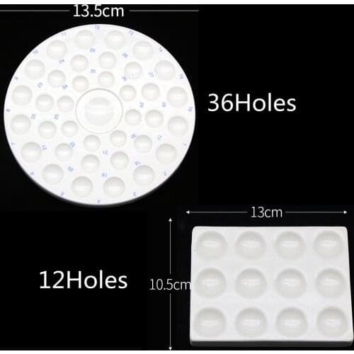 Cesoon Dental Porcelain Ceramic Mixing Watering Plate Wet Tray 12/36 Slot Moisturizing Plate