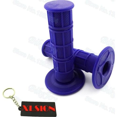 Universal 7/8" 22mm Soft Rubber Handlebar Hand Grips Dark Blue IMR MX SSR Pit Dirt Bike ATV Quad Go Kart Buggy Motorcycle