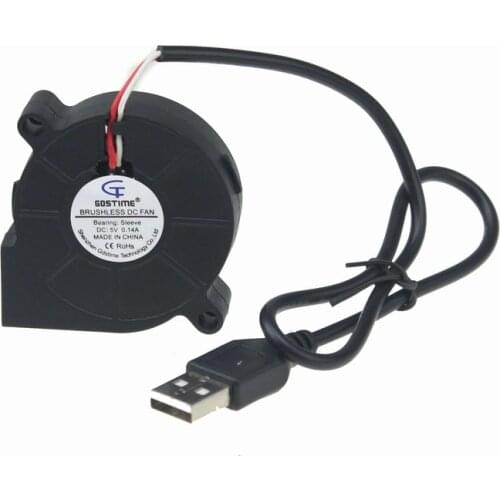 1 Piece Gdstime DC 5V USB Blower Cooling Fan 50mm x 50mm x 15mm 5015 Laptop Machine Cooler 5015