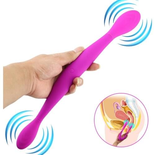 7 Speed Dual Ends G Spot Vibrator for Women Lesbian Clitoris Stimulator Anal Vibrators Sex Toys USB Charging Adult Masturbation