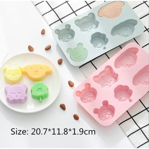 WASHOPLOON tTree/Dog/Bear/Cat Sillicone Mold Fondant Mold Cake Decorating Tools Chocolate Mould Ice Mold Candle Making Mold