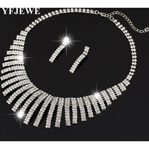 YFJEWE Womens Jewelry mystic Simulated Silver plated Pendant Angel Jewelry Sets Womens Artificial Necklace earring Set N159