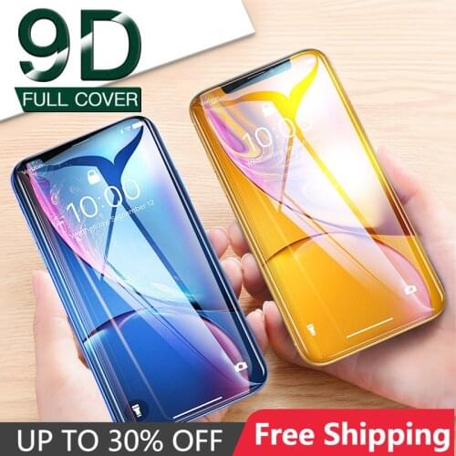 9D Sensitive Protective Glass for iPhone 13 Pro,12 Mini,X,11 Pro Max High Transparency Screen Protector for iPhone 7,8,6 Plus