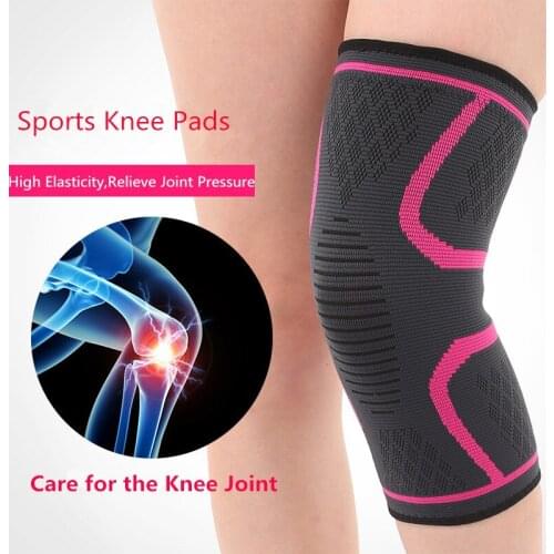 1pcs Fitness Running Cycling Knee Support Braces Kneepad Elastic Nylon Sports Compression Knee Pad for Basketball Volleyball