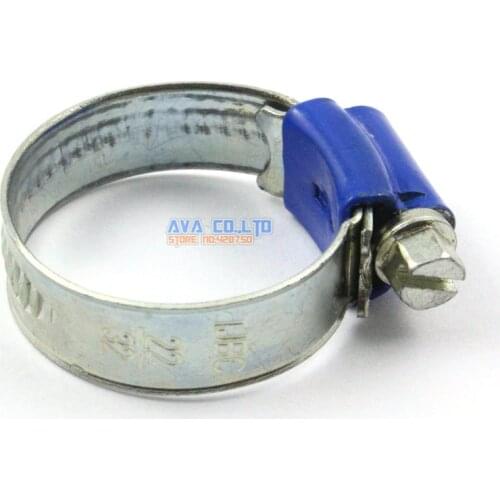10 Pieces 22-32mm Carbon Steel Hose Clamp Worm Gear Hose Pipe Fitting Clamp