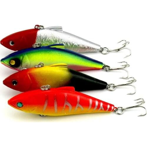 100pcs Lifelike 3D Eyes Plastic VIB Fishing Lures Sinking Bait Hard Fishing Tackle 11.2g 8.5cm Fishing Bait