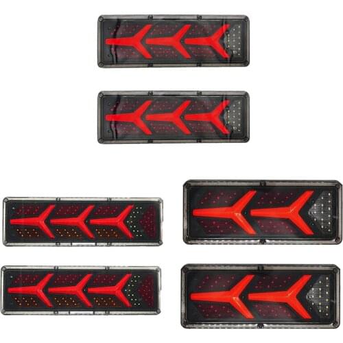 2 PCS Waterproof 24V LED Tail Lights Trailer Truck Stop Rear Auto Car Signal Lamp Caution Lights