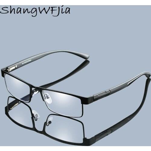 +1..+5 Men Titanium alloy Reading Glasses Non spherical Retro Business Hyperopia Prescription Eyeglasses For Female Male Reading