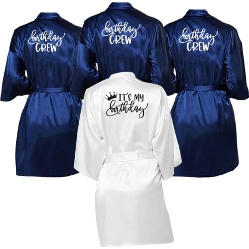 2020 short Ladies Dressing Gowns birthday robe satin women birthday party kimono robes