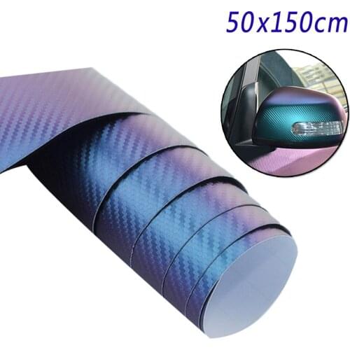 3D Car Sticker Car Wrap Film Carbon Fiber Vinyl Stickers Car Roll Warp Film Sticker Decal Chameleon DIY Waterproof