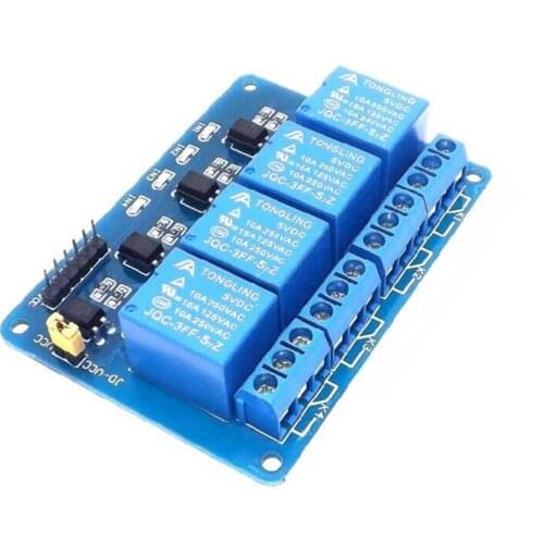 4-way relay module 5V single chip microcomputer control board with optical coupler and isolation