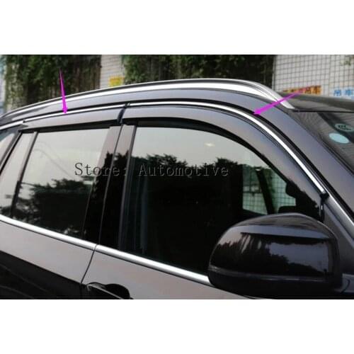 4pcs Window Visor Deflector Sun Rain Guard Shield For BMW X5 F15 2014 2015