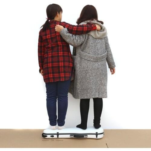 White 4/4 violin Case carbon fiber superstrong 200kg pressure Metallic#VCS1