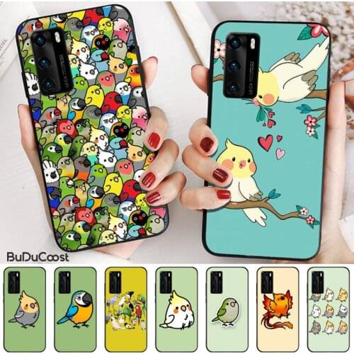 Cartoons Chubby Cockatiel Phone Case For Huawei P20 P30 P20Pro P20Lite P30Lite Psmart P10 P40 Pro