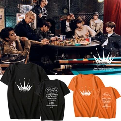 KPOP Stray KIds T-Shirt Short Sleeve Summer Wear Bang Chan Felix