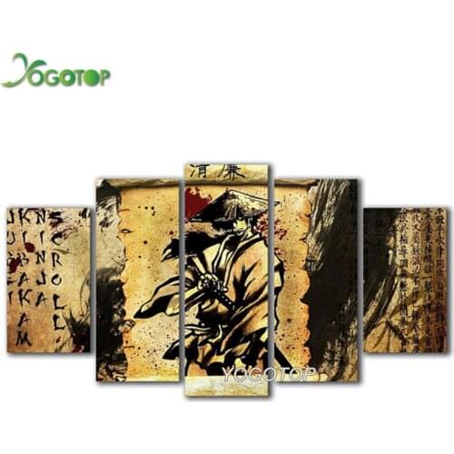 Diy,Diamond Painting 5 pcs Japanese warrior Cross-Stitch,Full,Diamond Embroidery,Mosaic,pattern,beaded embroidery,gifts ML836