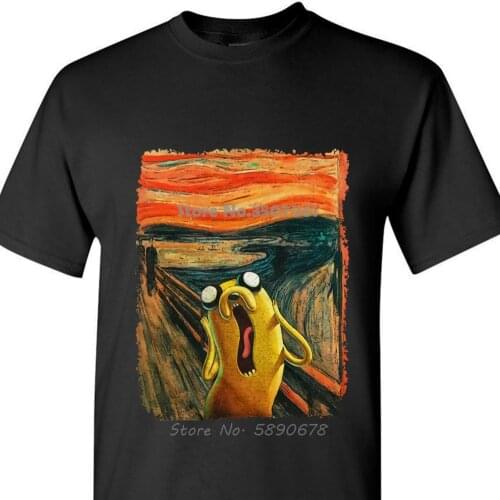 Adventure Time T Shirt , Jake Scream Tee , Mens Womens Mens Fashion Black Cotton Coat Clothes Tops