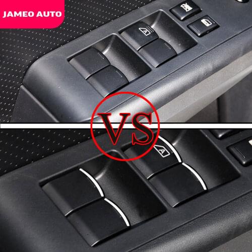 Jameo Auto 7Pcs Chrome Windows Lifter Knob Button Sequins Trim for Nissan X-trail T31 Teana Sylphy Tidda March Sunny Note Altima