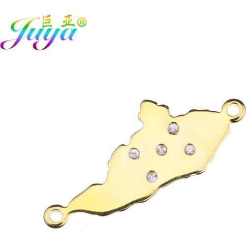 Juya DIY Jewelry Accessories Country Maps Jamaica Connectors For Handmade Jewelry Making Supplies