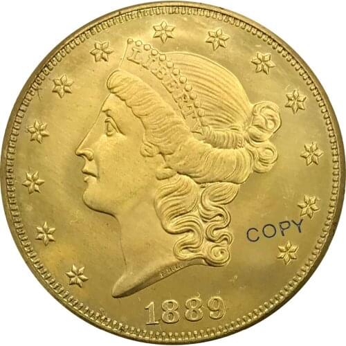 1889 United States 20 Dollars Liberty Head gold coin Brass Collectibles Copy Coin