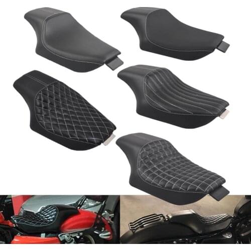 Motorcycle Leather Two Up Driver Front Rear Passenger Seat For Harley Sportster Iron 883 XL883 1200 Super Low