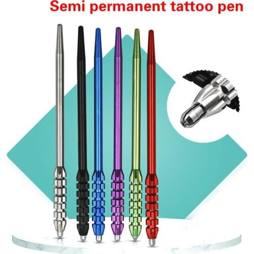 DIY Microblading Tattoo Machine Self Permanent Tattoo Eyebrow Makeup Manual Pen Handle Eyelash Mini Manual Tools Beauty Supplies