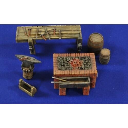 1:35 scale die-cast resin war scene model resin soldier military camp production machine assembly model including stickers