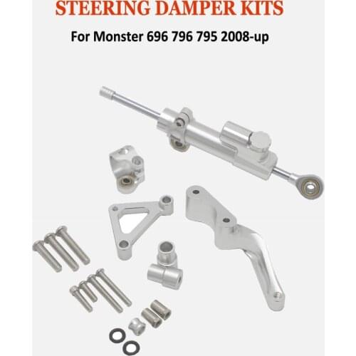 Motorcycle Modified For Ducati 795 796 Monster 696 2008-up Steering Damper Stabilizer Mounting Bracket Support Kit