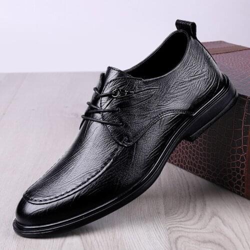 Men shoes Men Genuine Leather Casual Shoes Spring Summer Ventilation Formal Shoes Mens Fashion Flats Hollow Out Footwear