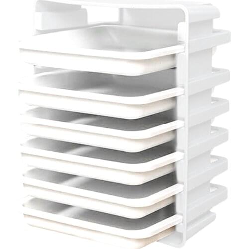 Wall Mounted Food Serving Trays 6 Tiers Holder Tray Display For Snack Breakfast Storage Container Kitchen Organizer Stackable