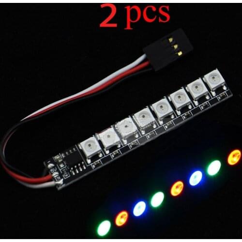 2 piezas RC Quadcopter de ala fija luces de noche WS2812 tablero de luz LED lámpara de luz de las luces para RC Drone espaà a