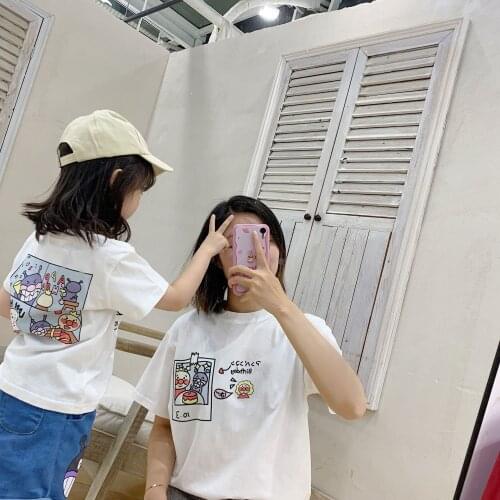 New Summer New Cotton Short-sleeved Round-neck Cartoon Print T-shirt