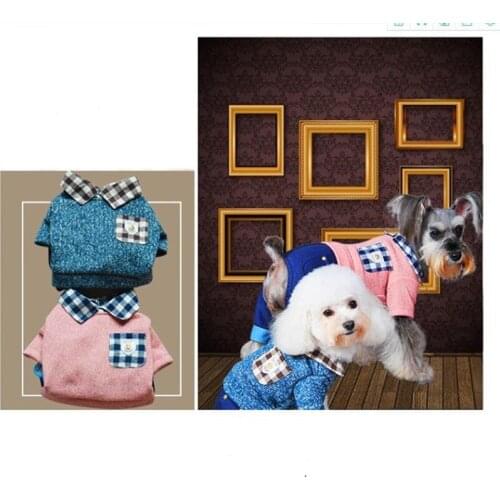 Pet Dog Spring/Autumn Clothes Dog Cute Clothes Jean Sets Hoodie Cowboy style Clothes for Dogs DC709
