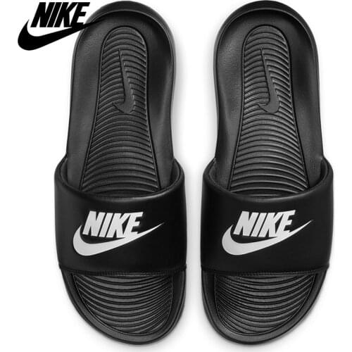 Original Nike Victori One Slippers Male-Black CN9675-002 new arrival fashion stylish casual Nike mens summer slippers