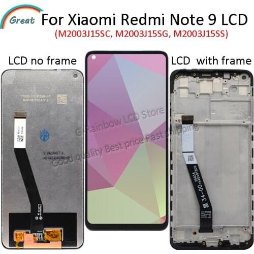 6.53'' Original For Redmi Note 9 LCD Touch Screen Panel Digitizer Assembly Replacement For Xiaomi Redmi Note 9 LCD M2003J15SC