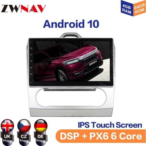 PX6 Android 10 Car Multimedia Player GPS For FORD Focus 2007 2008 2009 2010 2011 AT DSP Navigation Recorder Car Radio Head Unit