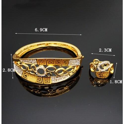 Custom new model 1 8k gold copper bangles and bracelets ring gold jewelry for women