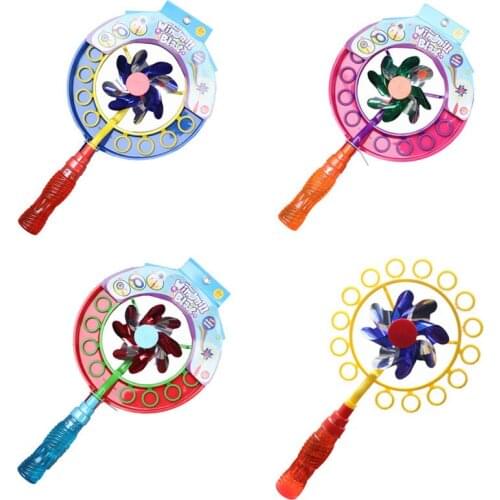 Windmill bubble machine childrens toy bubble wand bubble blower new colorful bubble windmill wind spinner