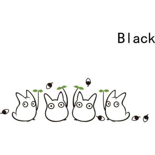 Vinyl Mural Sticker Wall Decal Cute Cartoon Totoro Wall Sticker for Kids Home Bedroom Wallpaper Art Applique Decor 63.5*19cm
