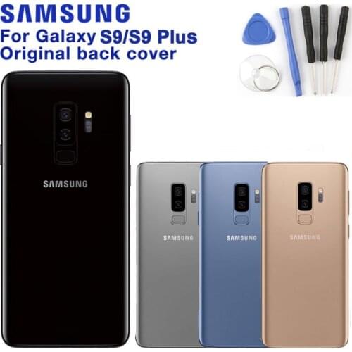 S9 Battery Door Back Case For Samsung Galaxy S9 Plus G960F G965F Battery Back Cover Door + Adhesive + Camera Glass Lens Frame
