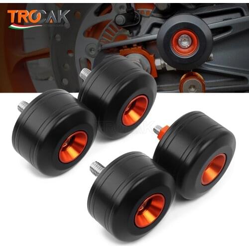 NEW For KTM RC 125 200 250 390 DUKE Motocycle Accessories Front & Rear Fork Wheel Protector Crash Sliders Cap Pad