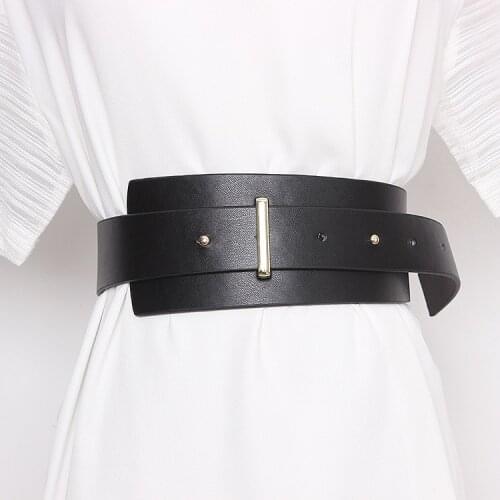 Female Belt for Women red Bow design Wide PU Leather Jeans Girdles Loop strap belts Irregular waistband brown dress accessories