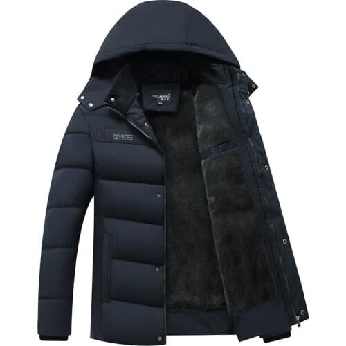 Winter Fashion Windbreaker Overcoat Jackets Thick Windproof Parkas Coats Mens Parkas Hombre Slim Plus Size Brand Casual