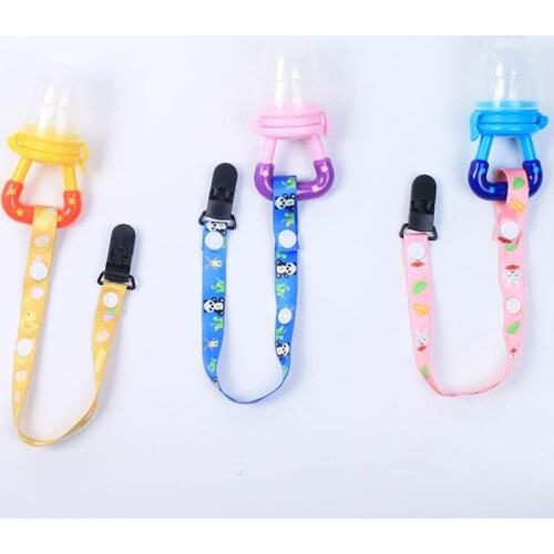 1pcs baby pacifier anti-chain drop baby toy pacifier clip anti-drop with teether bite bag anti-lost chain