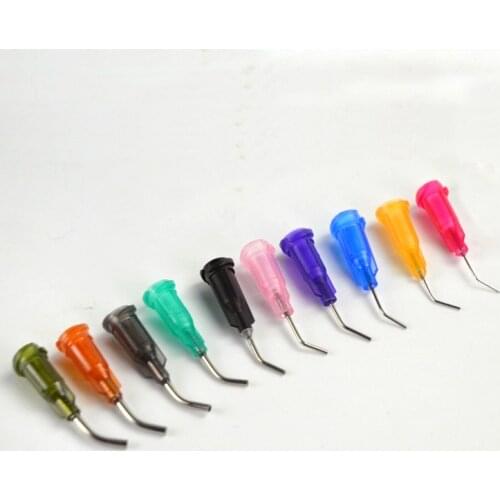 100pcs elbow Dispensing Needle Welding Fluxes For Welding Tools Suitable All Glue Liquid Solder Paste Adhesive Dispenser Needle