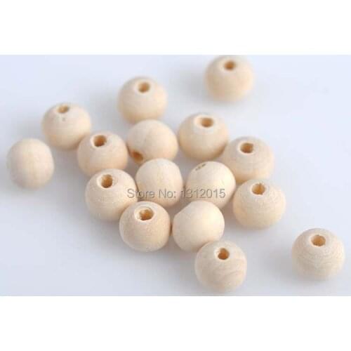 8mm 100pcs Natural Wood Color Wooden Round Spacer Beads For Jewelry Making MT0211X-8MM